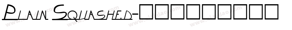 Plain Squashed字体转换